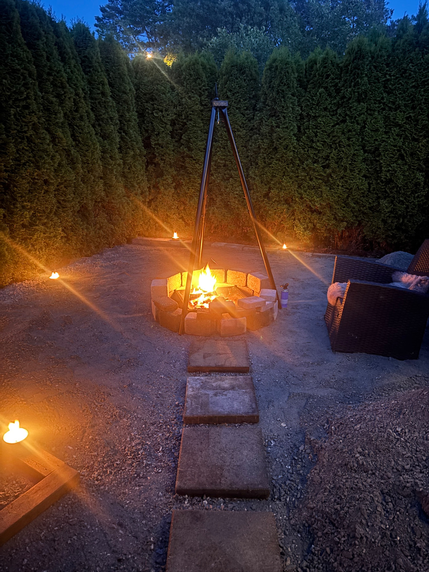 Bålgrop for open fire grilling
